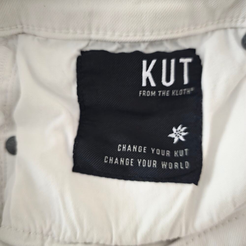 Kut From the Kloth "Jane" White High-rise Shorts Size 12 - Picture 4 of 9